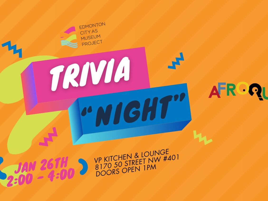 A banner poster for the YEG Trivia event in January